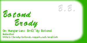 botond brody business card